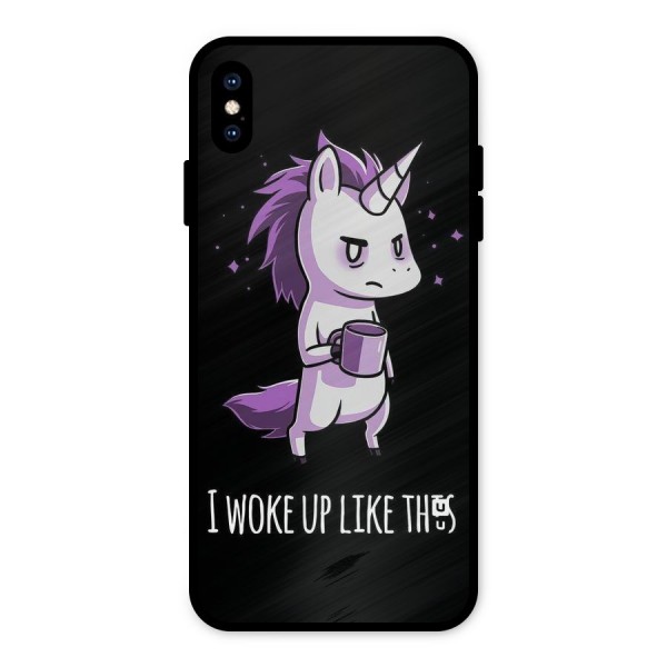 Unicorn Morning Metal Back Case for iPhone XS Max