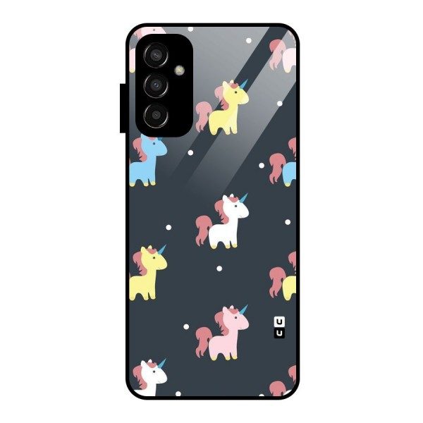Unicorn Pattern Glass Back Case for Galaxy F13
