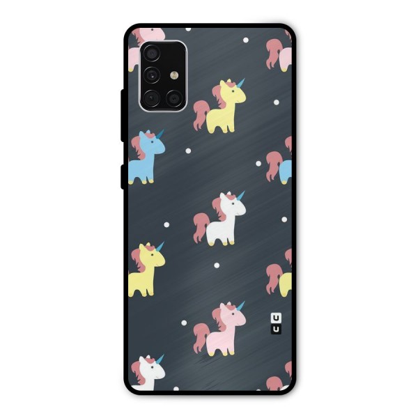 Unicorn Pattern Metal Back Case for Galaxy A51