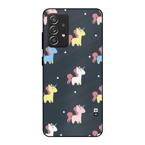 Unicorn Pattern Metal Back Case for Galaxy A52