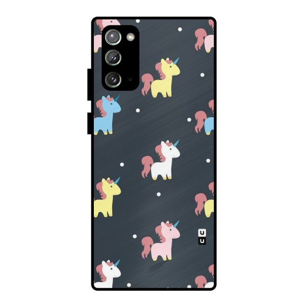 Unicorn Pattern Metal Back Case for Galaxy Note 20