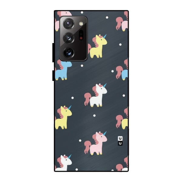 Unicorn Pattern Metal Back Case for Galaxy Note 20 Ultra 5G