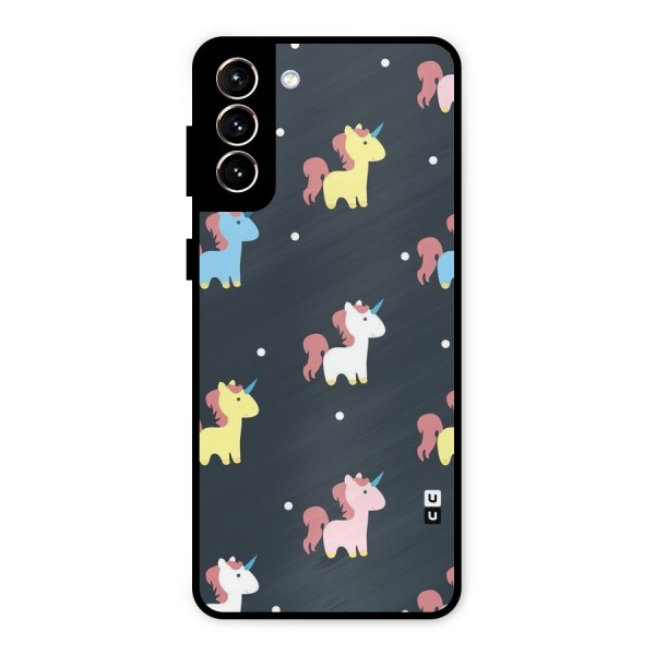 Unicorn Pattern Metal Back Case for Galaxy S21 Plus