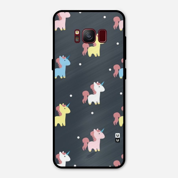 Unicorn Pattern Metal Back Case for Galaxy S8