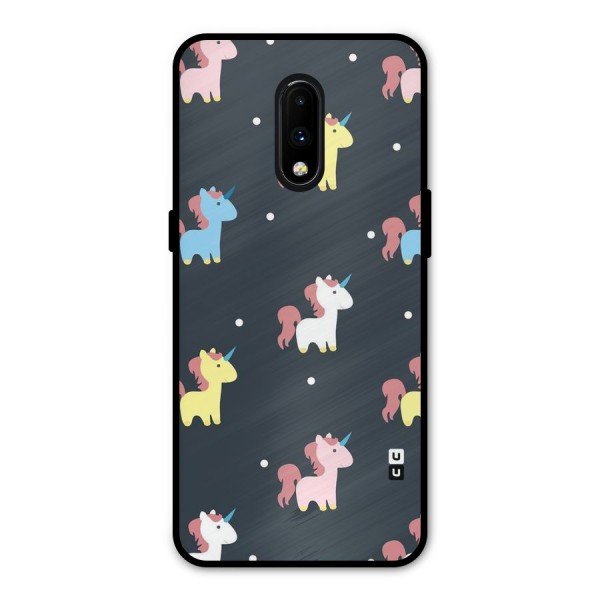 Unicorn Pattern Metal Back Case for OnePlus 7