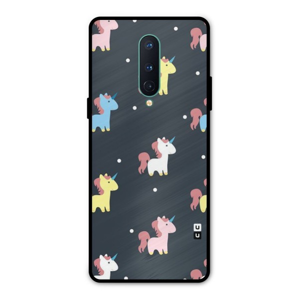 Unicorn Pattern Metal Back Case for OnePlus 8