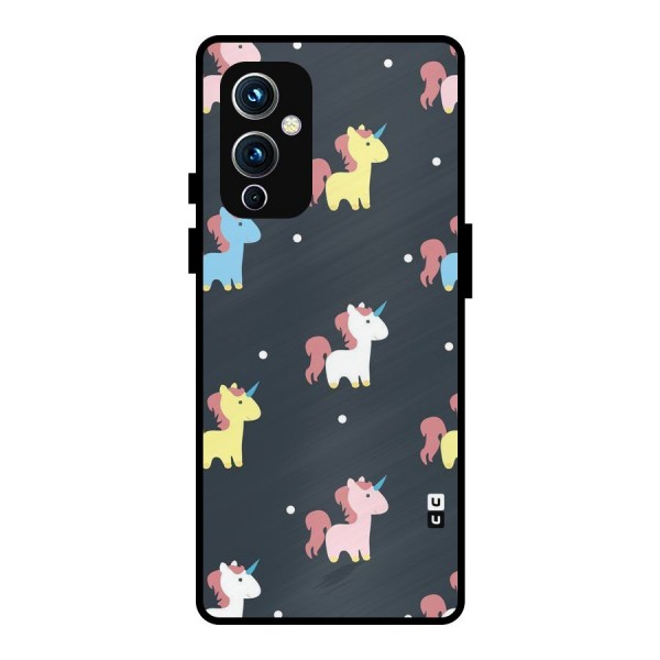 Unicorn Pattern Metal Back Case for OnePlus 9