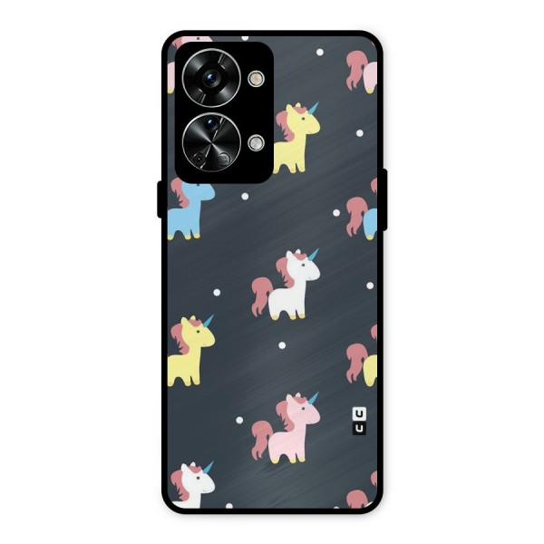 Unicorn Pattern Metal Back Case for OnePlus Nord 2T