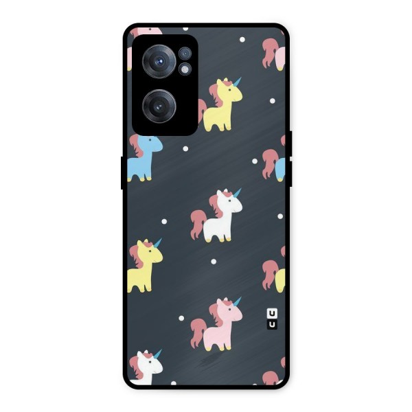 Unicorn Pattern Metal Back Case for OnePlus Nord CE 2 5G