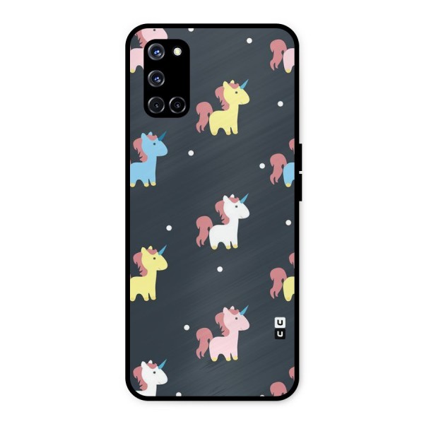 Unicorn Pattern Metal Back Case for Oppo A52