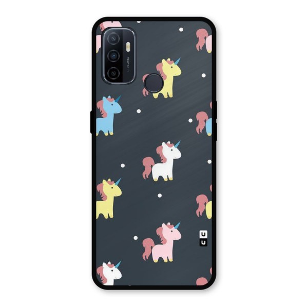 Unicorn Pattern Metal Back Case for Oppo A53