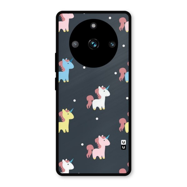 Unicorn Pattern Metal Back Case for Realme 11 Pro