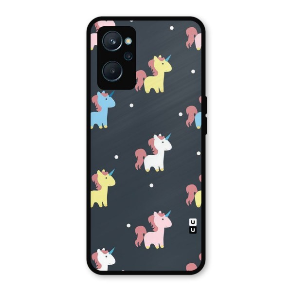 Unicorn Pattern Metal Back Case for Realme 9i