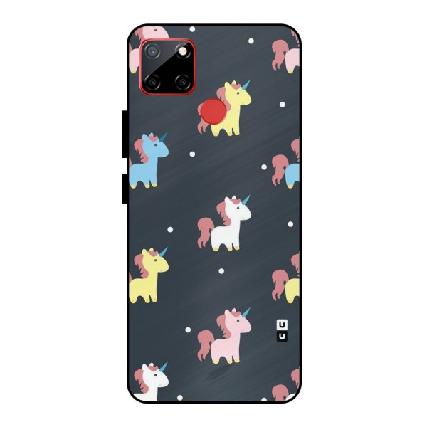 Unicorn Pattern Metal Back Case for Realme C12