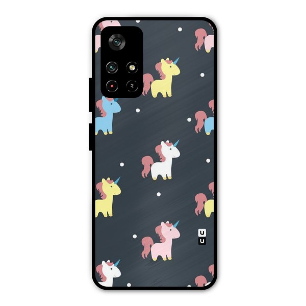 Unicorn Pattern Metal Back Case for Redmi Note 11T 5G