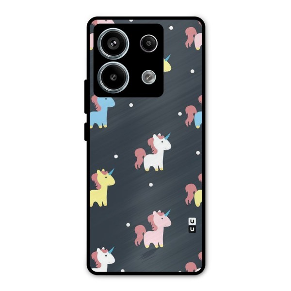 Unicorn Pattern Metal Back Case for Redmi Note 13 Pro 5G