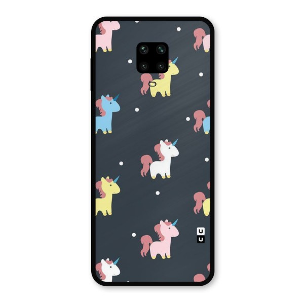 Unicorn Pattern Metal Back Case for Redmi Note 9 Pro