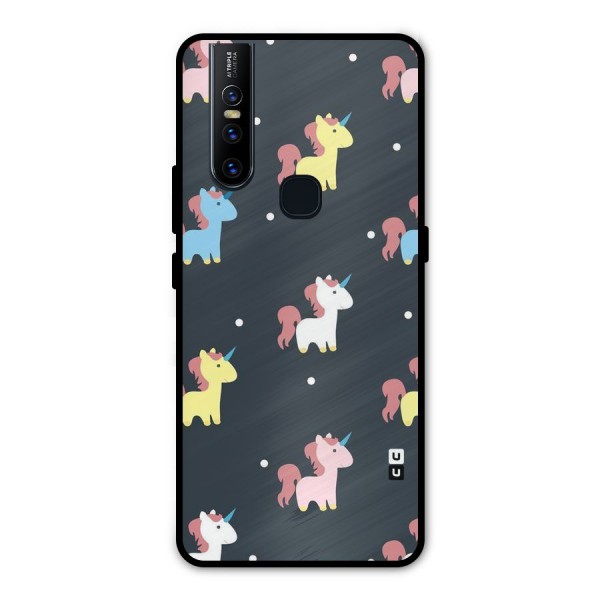 Unicorn Pattern Metal Back Case for Vivo V15