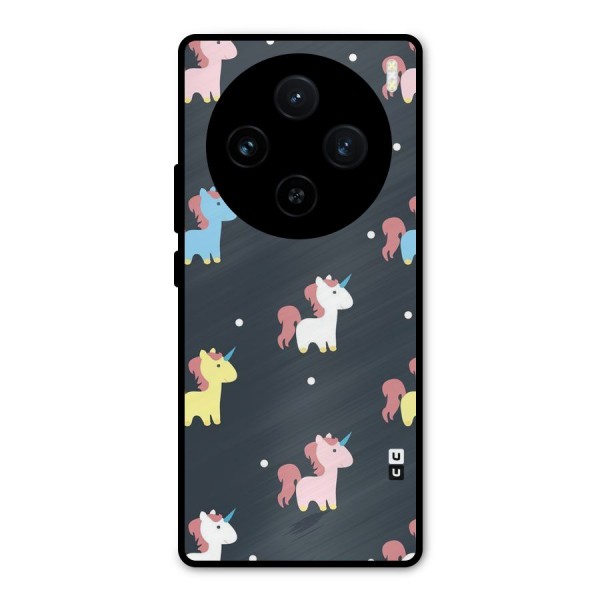 Unicorn Pattern Metal Back Case for Vivo X100