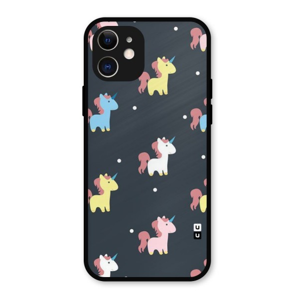 Unicorn Pattern Metal Back Case for iPhone 12