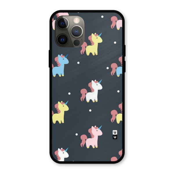 Unicorn Pattern Metal Back Case for iPhone 12 Pro