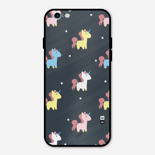 Unicorn Pattern Metal Back Case for iPhone 6 6s