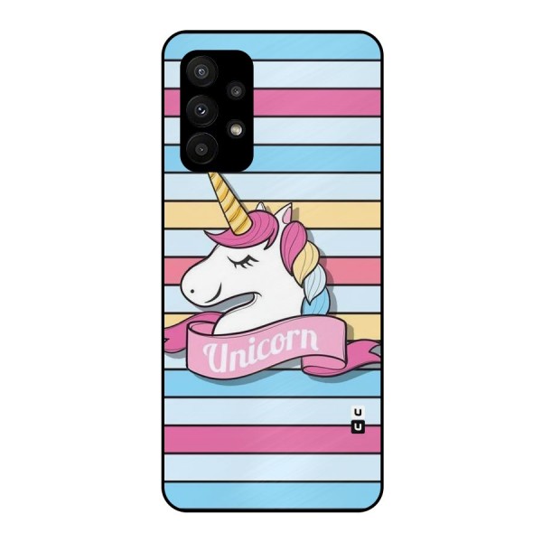 Unicorn Stripes Metal Back Case for Galaxy A23