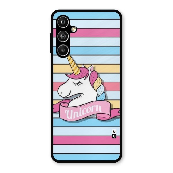 Unicorn Stripes Metal Back Case for Galaxy F54