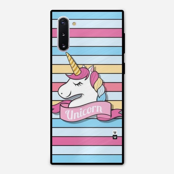 Unicorn Stripes Metal Back Case for Galaxy Note 10