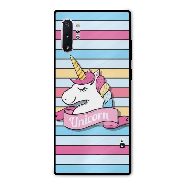 Unicorn Stripes Metal Back Case for Galaxy Note 10 Plus