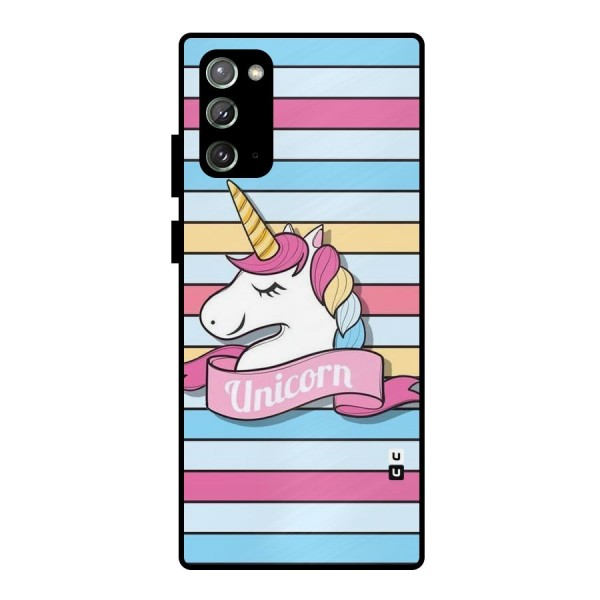 Unicorn Stripes Metal Back Case for Galaxy Note 20