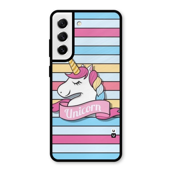 Unicorn Stripes Metal Back Case for Galaxy S21 FE 5G