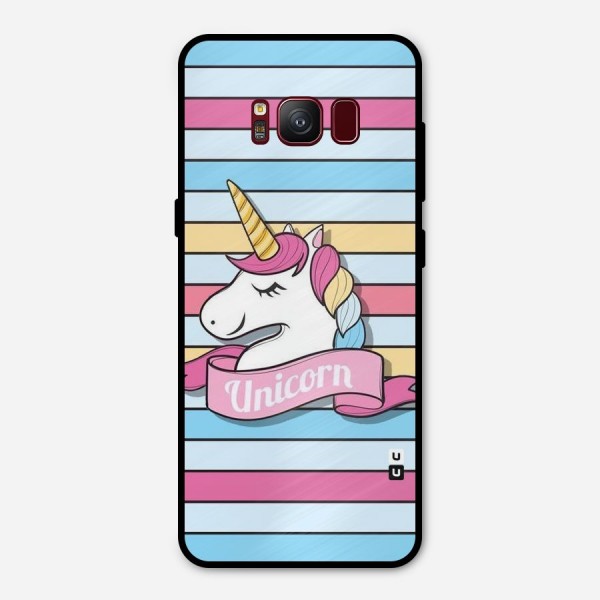 Unicorn Stripes Metal Back Case for Galaxy S8