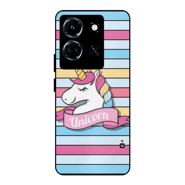 Unicorn Stripes Metal Back Case for Infinix Note 30 5G