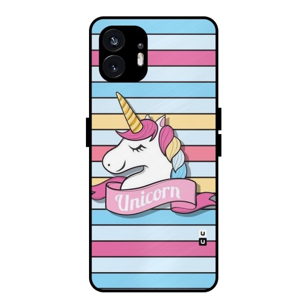 Unicorn Stripes Metal Back Case for Nothing Phone 2