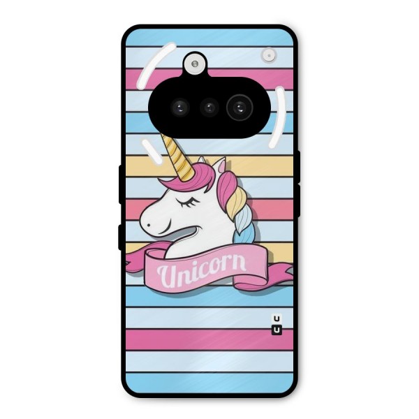 Unicorn Stripes Metal Back Case for Nothing Phone 3a