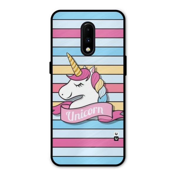 Unicorn Stripes Metal Back Case for OnePlus 7