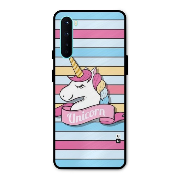 Unicorn Stripes Metal Back Case for OnePlus Nord