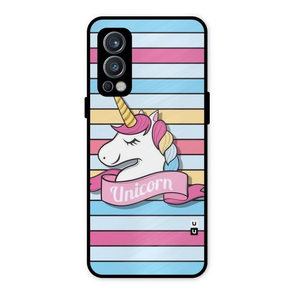 Unicorn Stripes Metal Back Case for OnePlus Nord 2 5G