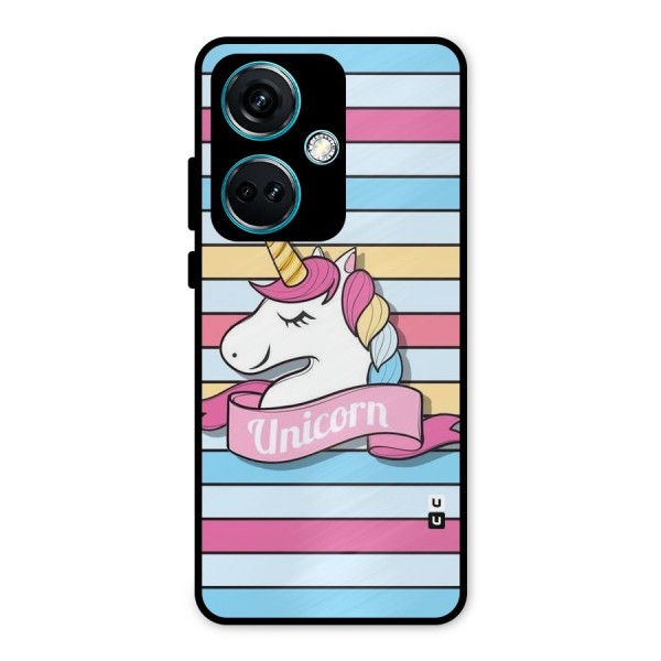 Unicorn Stripes Metal Back Case for OnePlus Nord CE 3 5G