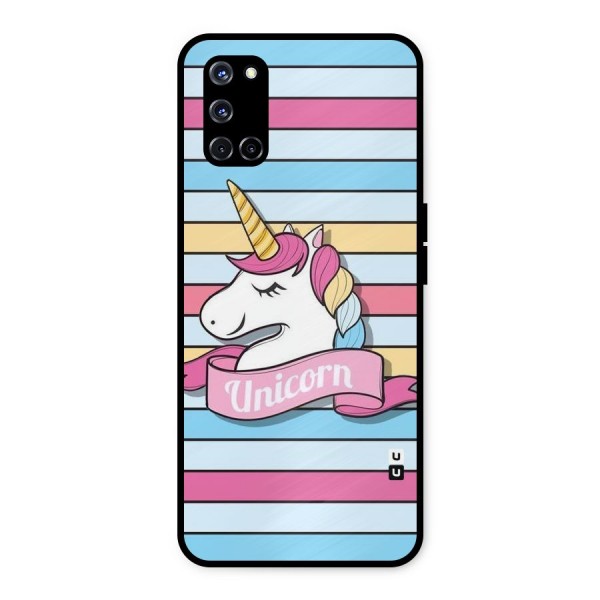 Unicorn Stripes Metal Back Case for Oppo A52