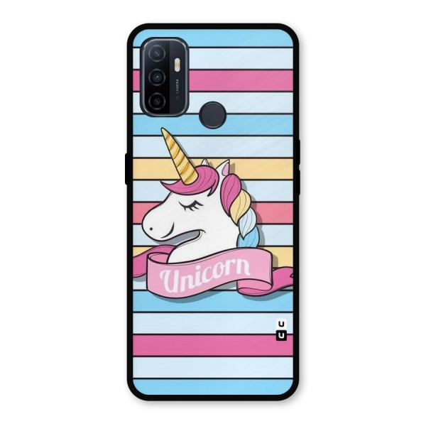 Unicorn Stripes Metal Back Case for Oppo A53