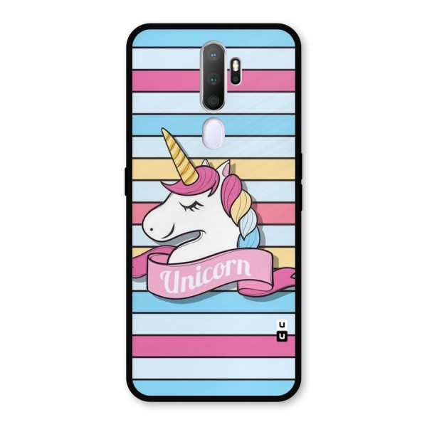 Unicorn Stripes Metal Back Case for Oppo A5 (2020)