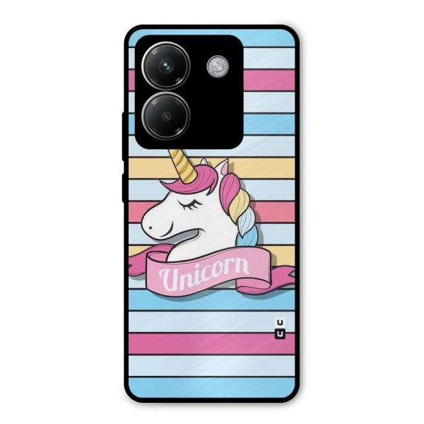 Unicorn Stripes Metal Back Case for Poco M7 Pro 5G