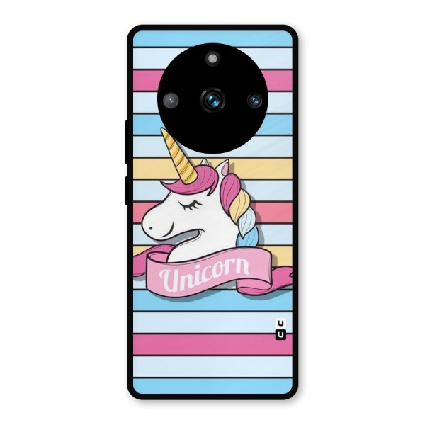 Unicorn Stripes Metal Back Case for Realme 11 Pro