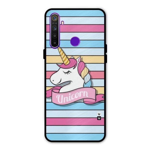 Unicorn Stripes Metal Back Case for Realme 5i