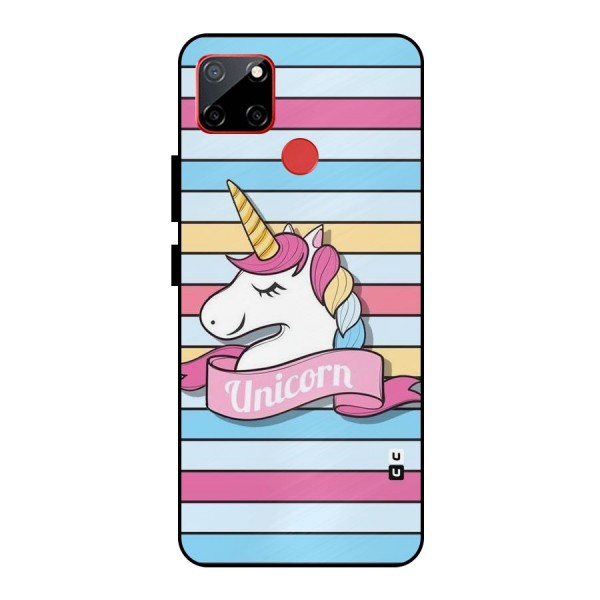 Unicorn Stripes Metal Back Case for Realme C12