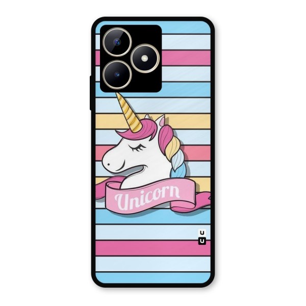 Unicorn Stripes Metal Back Case for Realme C53