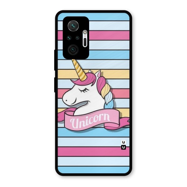 Unicorn Stripes Metal Back Case for Redmi Note 10 Pro