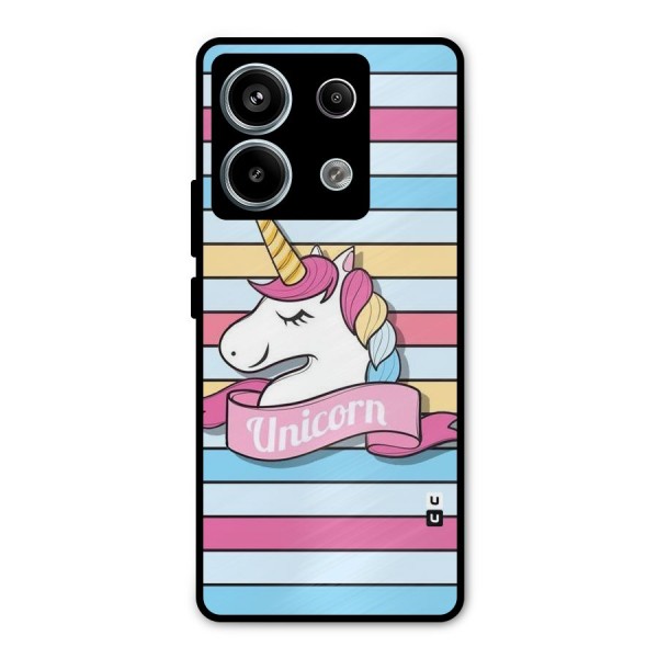 Unicorn Stripes Metal Back Case for Redmi Note 13 Pro 5G